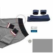 Cotton jersey hems - Medium grey