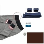 Cotton jersey hems - Dark tan