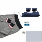 Cotton jersey hems - Melange grey