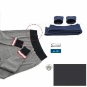Cotton jersey hems - Dark melange grey