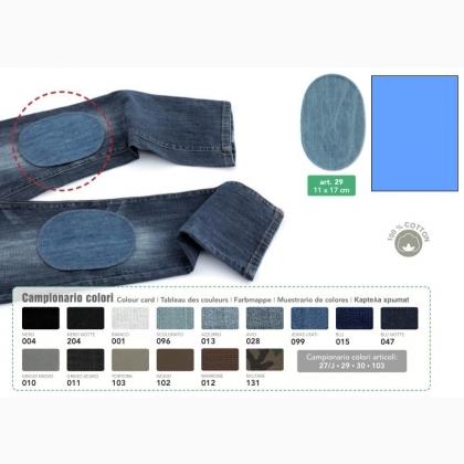 Iron-on jeans patches - Light blue