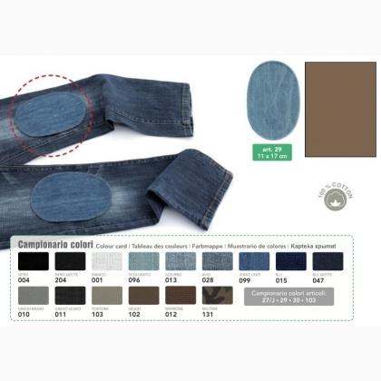 Iron-on jeans patches - Wood