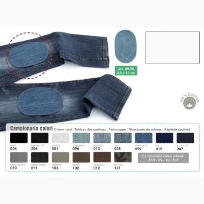 Mini iron-on jeans patches - White