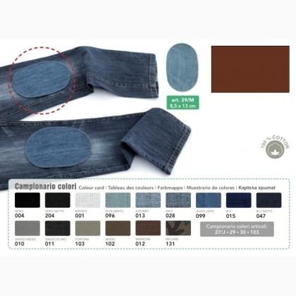 Mini iron-on jeans patches - Brown