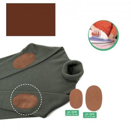 Iron-on patches Multi-fiber - Brown
