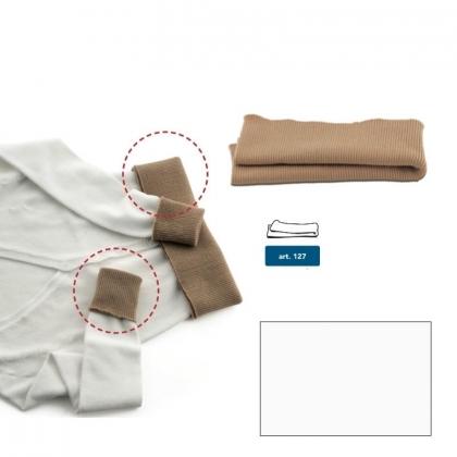 Wool jersey hems - White