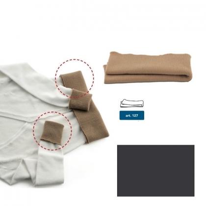 Wool jersey hems - Dark melange grey