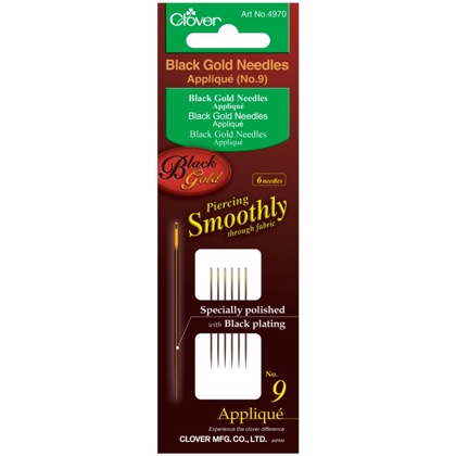Black Gold Applique/Sharps Needles n. 9