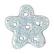 Button - Blue Glitter Snowflake, Small