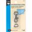 Small Swivel Hook & D-Ring - Gunmetal
