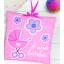 Baby Carriage Birth decoration - Pink