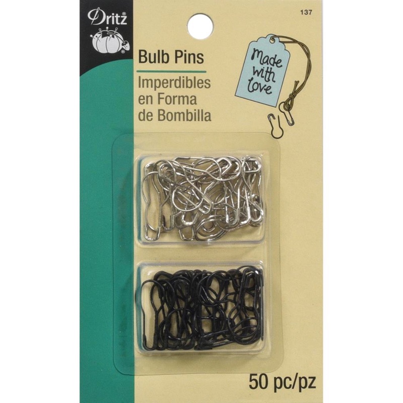 Pear Shaped Brass Safety Pins
