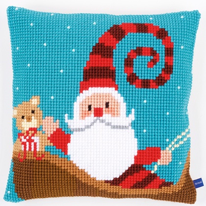 Front Cushion: Happy Santa