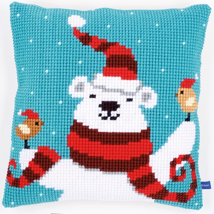 Front Cushion: Happy Christmas Bear