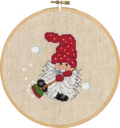 Elf with broom