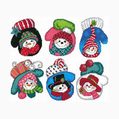 Snowman Mitten Ornaments