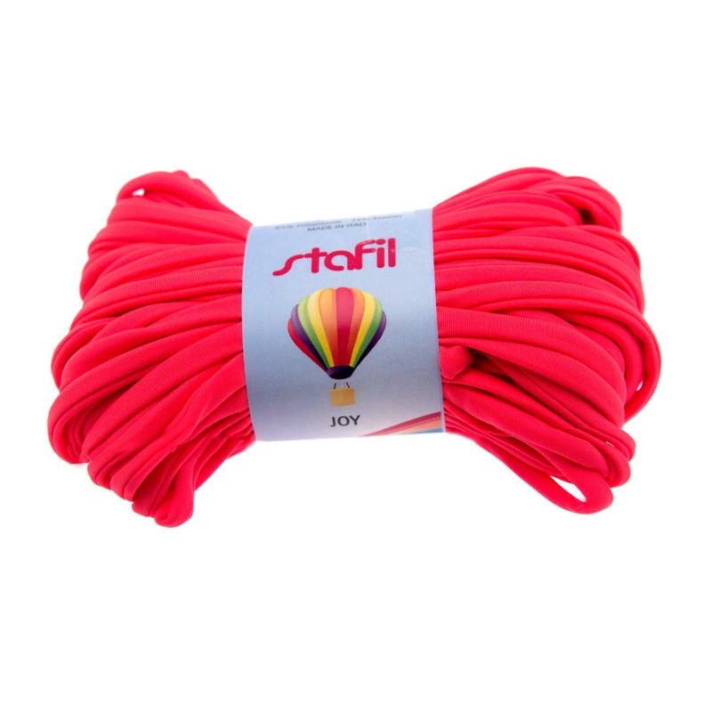 JOY Elastic ribbon with seam - China doll red