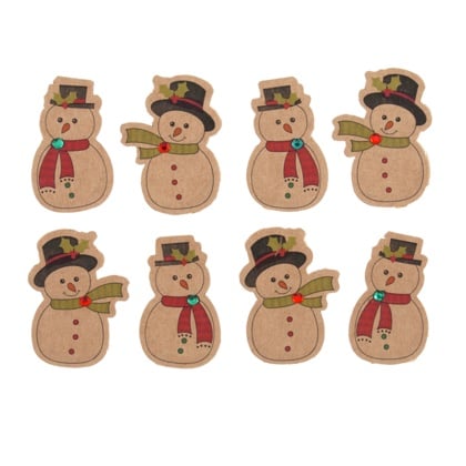 Craft Embellishment Pack - 3D Snowmen