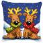 Front Cushion: Reindeer twins