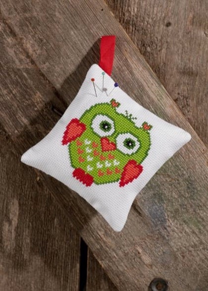 Green Owl Pin Cushion Kit