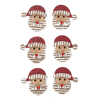 Craft Embellishment Pack - Red Hat Santa