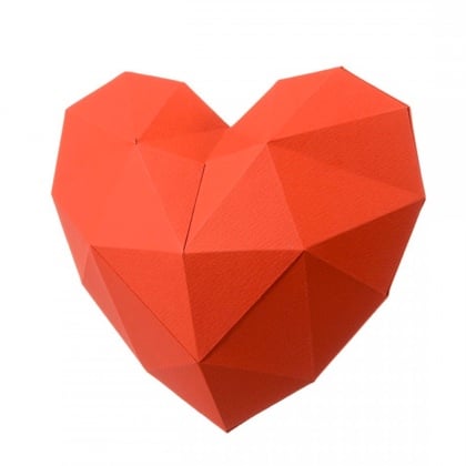 Red Heart Papercraft Kit From Wizardi - 3D Models - Ornaments, Paper,  Colors - Casa Cenina