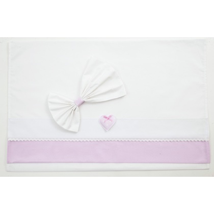 Heart Bed Sheet - Pink - 90x120cm.