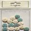 Hearts - Wooden Buttons - 15 mm - Blue