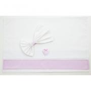 Heart Bed Sheet - Pink - 90x120cm.
