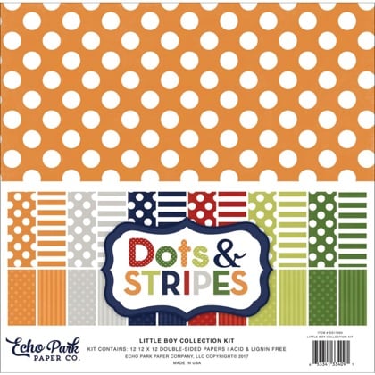 Paper Collection Set - Little Boy Dots & Stripe