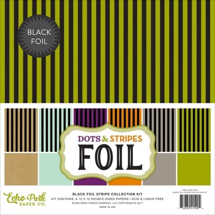 Paper Collection Set - Black Foil Stripe