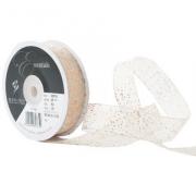 Random Glitter Ribbon 25mm - Cream