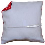 Square Cushion Back 45x45 with Zipper - Grey