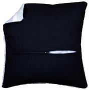 Square Cushion Back 45x45 with Zipper - black