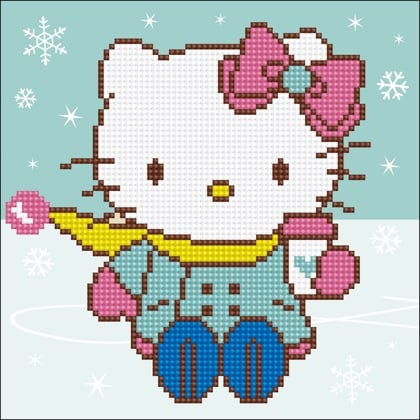 Hello Kitty Crochet Square Chart
