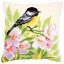 Front Cushion: Tit & Blossoms