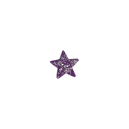 Button Purple Disco Star, Medium