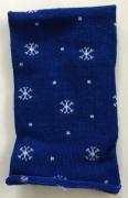 Elastic Tube - Snowflakes - Blue/White - 30x8cm.