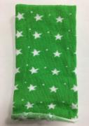 Elastic Tube - Stars - Green/White - 30x8cm.
