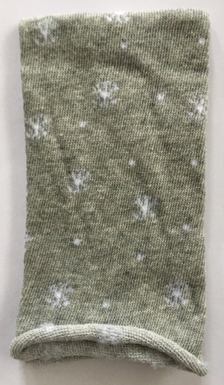 Elastic Tube - Snowflakes - White/Gray - 30x8cm.