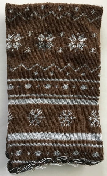 Elastic Tube - Nordic - Brown/White - 30x8cm.