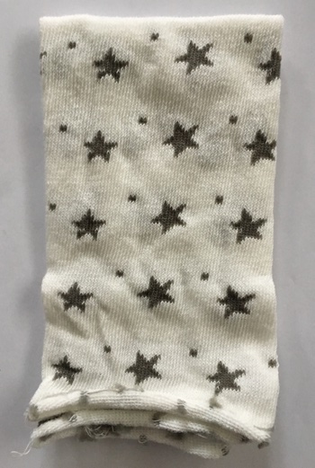 Elastic Tube - Stars - Gray/White - 30x8cm.