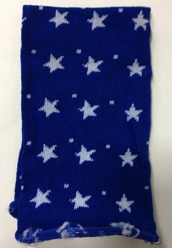 Elastic Tube - Stars - Blue/White - 30x8cm.