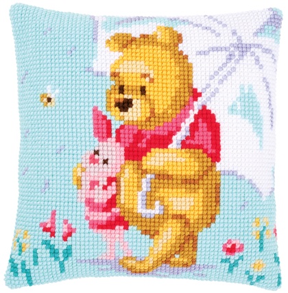Front Cushion: Winnie in the Rain