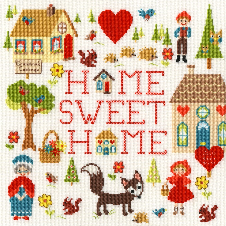 Cross Stitch Kit by Bothy Threads Home Sweet Home