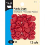 Plastic Snaps - Red Heart