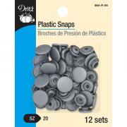 Plastic Snaps - Round Silver