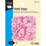Plastic Snaps - Pink Heart