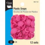 Plastic Snaps - Pink Flower with Smile
