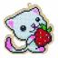 Kitten with Strawberry